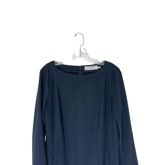 MM Lafleur The Novara Sheath Dress Navy Career Office Work Business Size 8 - Picture 4 of 13